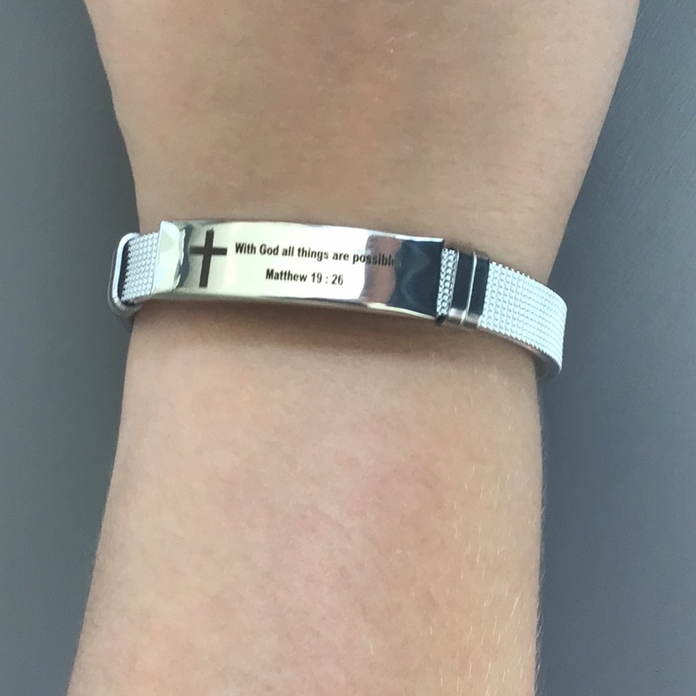 Stainless Steel Bible Verse Bracelet